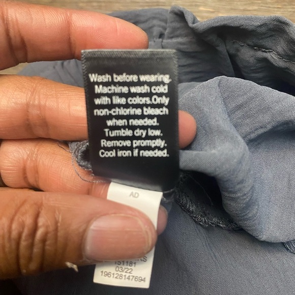 SO  Good for Life Elastic High Waist Tie Straight Gray Loose Fit Casual Pants XL - Picture 7 of 7